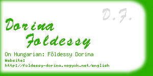 dorina foldessy business card