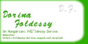 dorina foldessy business card